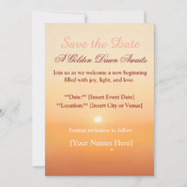 Reserve A Data Save the Date – Golden Dawn | Elegant New Year or