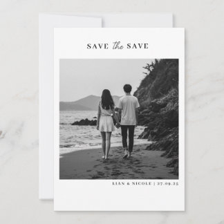 Reserve A Data Save the date - minimalist elegant with photo