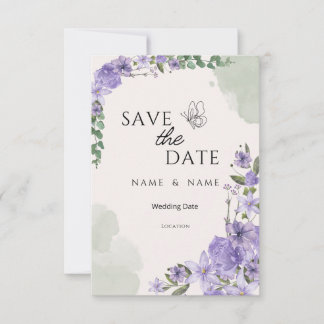 Reserve A Data Save the Date Wedding Card