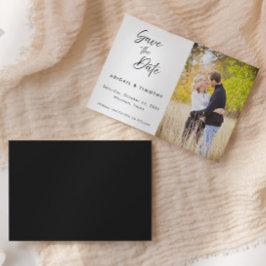 Reserve A Data Script Casamento Foto Escrita à Mão Clássica | Cas