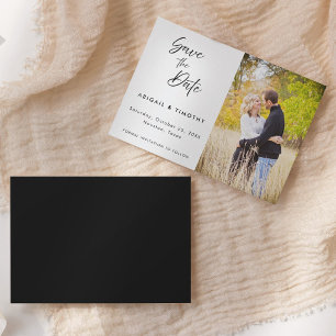 Reserve A Data Script Casamento Foto Escrita à Mão Clássica   Cas