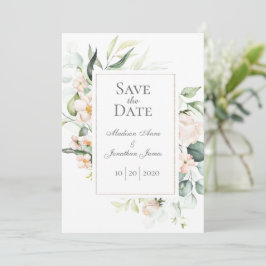 Reserve A Data Script de Blush Romântico Floral Floral Floral de
