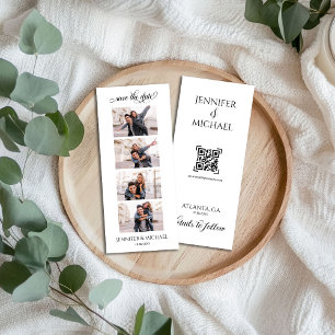 Reserve A Data Script de Caligrafia do Photo Booth com Código QR