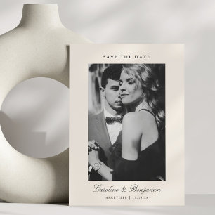 Reserve A Data Script de Foto Personalizada QR Marfim Casamento E