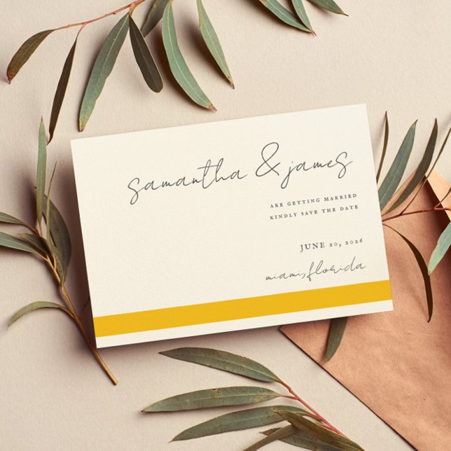 Reserve A Data Script manuscrito colorido amarelo brilhante (Criador carregado)