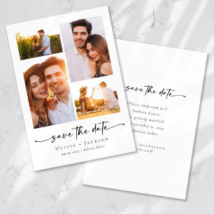 Reserve A Data Script Moderno   4 Fotografias Casamento