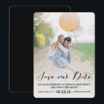 Reserve A Data Script Moderno | Foto personalizada Salvar nossa d<br><div class="desc">Script Moderno | Foto personalizada Salvar nossas placas de data</div>
