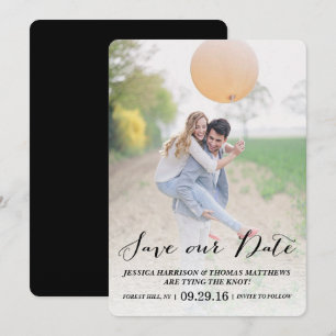 Reserve A Data Script Moderno   Foto personalizada Salvar nossa d