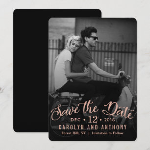 Reserve A Data Script Moderno   Foto Personalizada Salve a Data