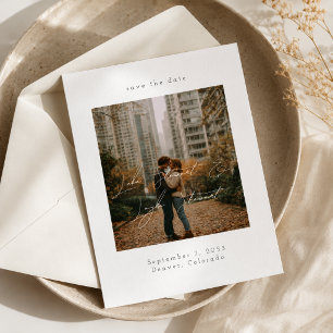 Reserve A Data Script Moderno Minimalista sobre Foto Casamento