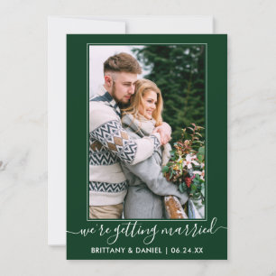 Reserve A Data Script Trendy Casando com Floresta Verde