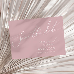 Reserve A Data Script Whimsical   Rosa com poeira horizontal