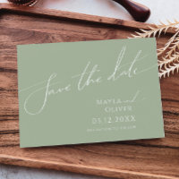 Script Whimsical | Sage Green Horizontal