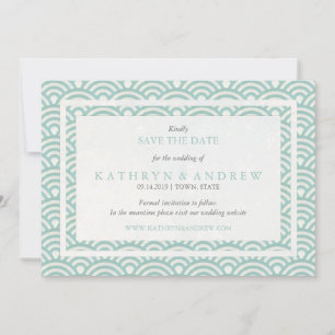 Reserve A Data Seigaiha Japonês Salva A Data Sem Foto