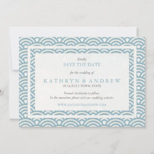 Reserve A Data Seigaiha Japonês Salva A Data Sem Foto