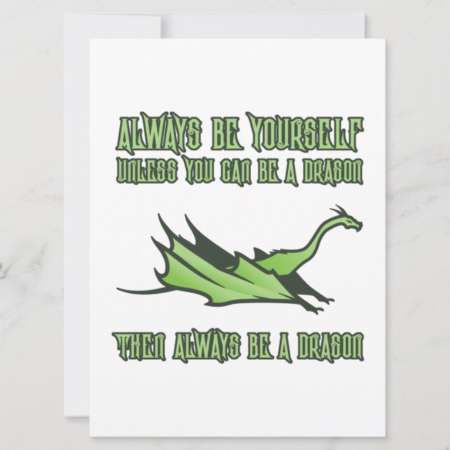 Reserve A Data Sempre Ser Um Dragão (Frente)