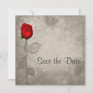 Reserve A Data Sepia Vintage Spot Color Red Rosebud Salvar a Data