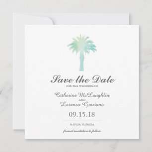 Reserve A Data Serene Palm Tree Watercolor Salvar a data
