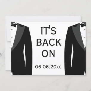 Reserve A Data Seu Casamento Gay Preto e Branco de Volta