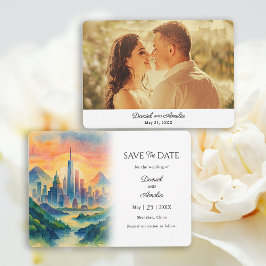 Reserve A Data Shenzhen, China Destination Save the Date Card