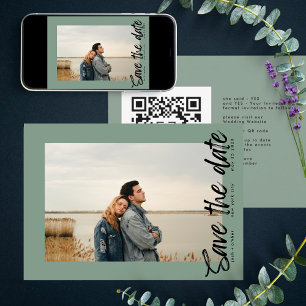 Reserve A Data Side Ways QR Code Photo Sage White Verde