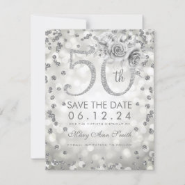 Reserve A Data Silver 50º Aniversário das Luzes de Vidro Salva a