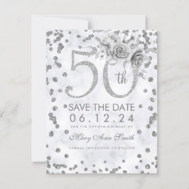 Reserve A Data Silver 50º Aniversário do Glam Lights Marble