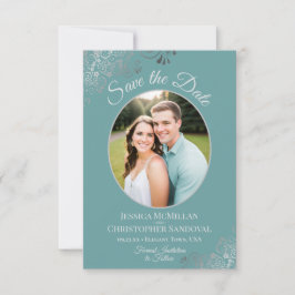 Reserve A Data Silver Curls e Foto Elegantes no Casamento Teal