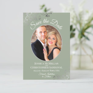 Reserve A Data Silver Curls & Photo Elegante no Casamento Verde S