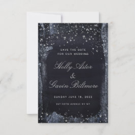 Reserve A Data Silver Starry Night Weding Date