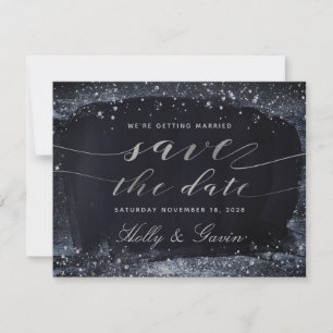 Reserve A Data Silver Starry Night Weding Date