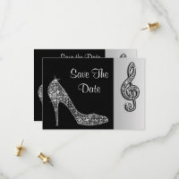 Silver Stiletto e Treble Cleft 40th Salvar a Data