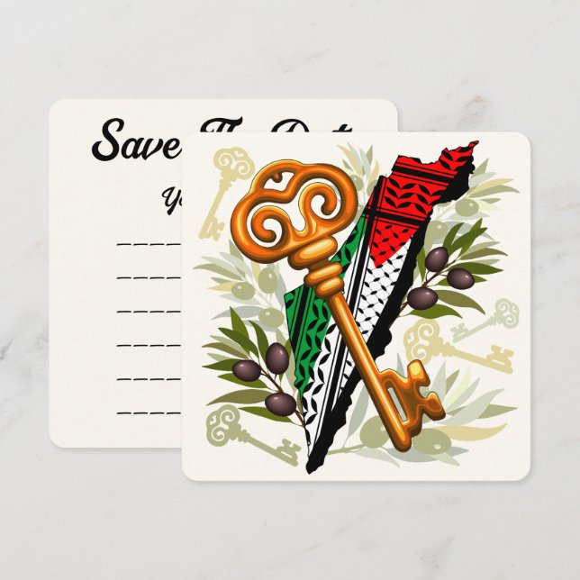 Reserve A Data Símbolo chave palestino do direito de retorno (Frente/Verso)