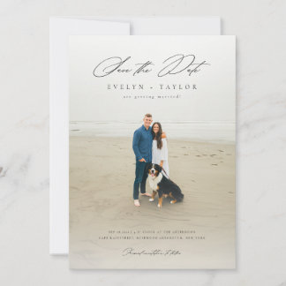 Reserve A Data Simple Elegant Modern QR Code Photo Wedding