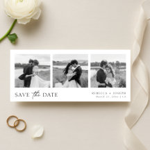 Simple Modern Minimalist Wedding Photo Strip