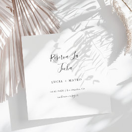 Reserve A Data Simple Modern Reserva La Fecha | Espanhol Preto