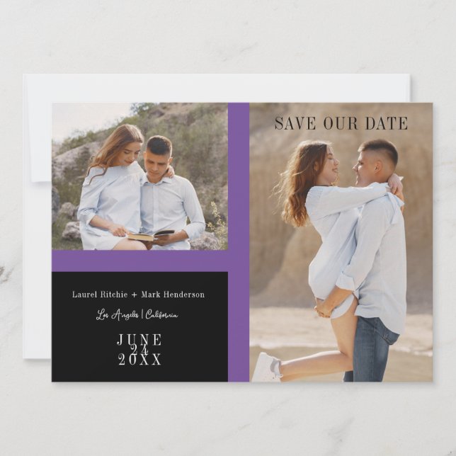 Reserve A Data Simple Purple Two Photos Engaged Couple Session (Frente)
