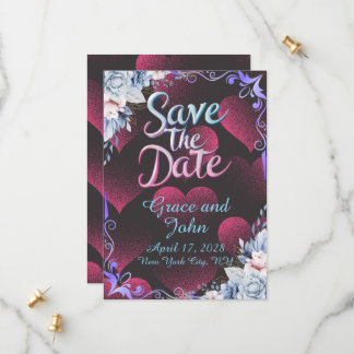 Reserve A Data Simple Red Heart Theme Save the Date