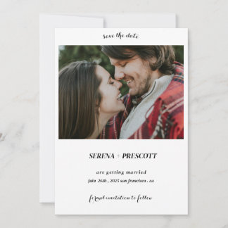 Reserve A Data Simples Caligrafia Minimalista Guarde A Fotografia