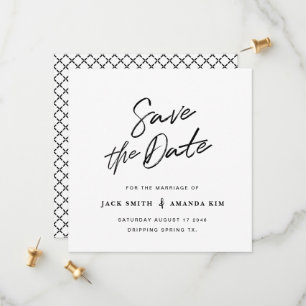 Reserve A Data Simples Casamento de Script mínimo Moderno salve a