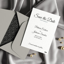 Reserve A Data Simples casamento elegante tradicional