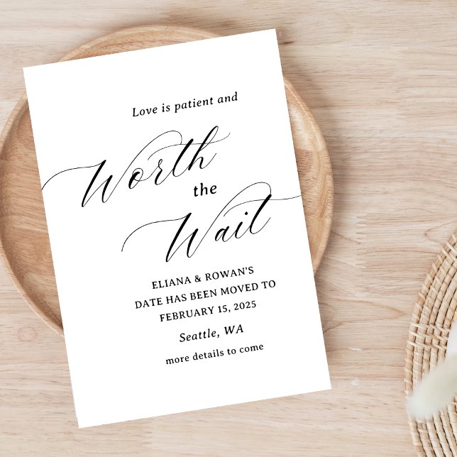 Reserve A Data Simples Casamento Engraçado Alterar a Data  (Criador carregado)