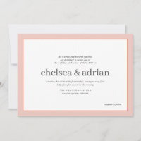 Simples Convocação para Casamento de Borda de Cora