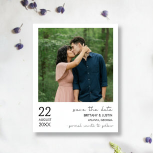 Reserve A Data Simples Elegante Chic Foto Casamento Salve a Data