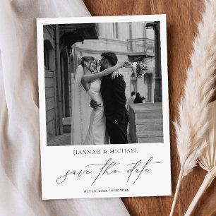 Reserve A Data Simples Elegante Script Foto Casamento Salve a Dat