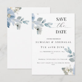 Reserve A Data Simples Floral Salve a Ficha de Casamento de Data