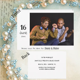 Reserve A Data Simples Foto de Casamento para Salvar a Data