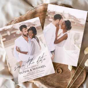 Reserve A Data Simples Guardar o Casamento de Fotografias de Data