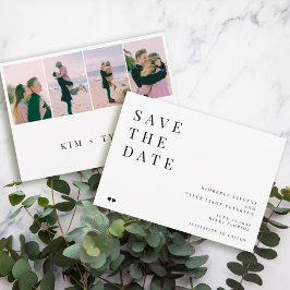 Reserve A Data Simples minimalista 4 fotos tiradas casamento