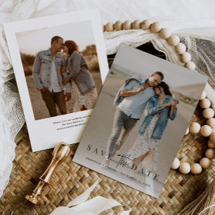 Reserve A Data Simples Moderno Minimalista Duas Fotografias